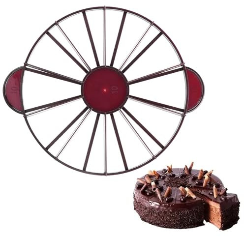 Esenlong Cake Portion Cutter,Cake Slicer and Divider,Round 10/12 Piece Bread Cake Cutter Equal Portion Cutter Slice Marker Baking Tool 10.6in