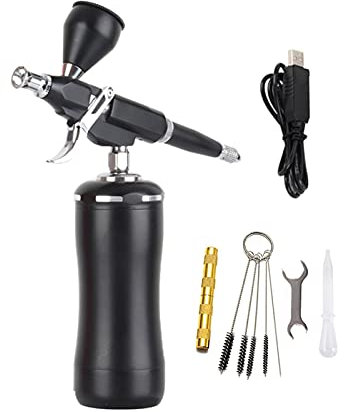 Pistolets à peinture et accessoires HB08MINI-116 Démarrage automatique Arrêt Airbrush avec kit de compresseur Easy Utilisez un outil pneumatique personnel portable sans fil sans fil