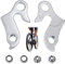 OHYER 2 Stück Fahrrad Schaltauge Aluminiumlegierungs Schaltwerk Aufhänger Bike Schaltwerk Hanger Ersatz Fahrrad Schaltauge Gear Hanger mit Muttern Mountainbike Zubehör Fahrräder Schaltauge für Bike