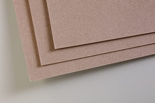 Clairefontaine 696011C Paquet Papier Pastelmat - 5 Feuilles Carte Spéciale pour Pastels Secs - A3 29,7x42 cm 360g - Brun