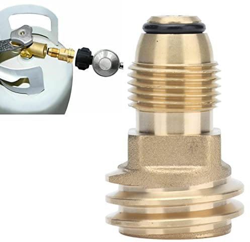 Propane Tank Adapter POL to QCC1, GAESHOW Service Valve Adapter Converts LP TANK POL Service Valve to QCC1 Type1 Hose for Camping Grill Stove and Heater