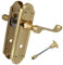 Haven Heritage Bathroom Door Handles, Brass Door Handles Internal Ashworth Style - Bathroom Door Handle, Internal Door Handles - Back Plate Size 170mm x 48mm Sold in Pairs (Bathroom Handle x 1)