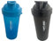 2 PACK PROTEIN BOTTLE SHAKERS WITH TIGHT LIDS FOR SPORTS AND FITNESS with compartments (2 PACK, BLUE, BLACK)