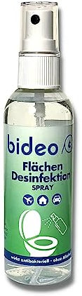 bideo® Desinfektionsspray alkoholfrei 100ml - Reinigungsmittel für die schnelle Desinfektion von allen wasserbeständigen Oberflächen, Flächendesinfektionsmittel, Oberflächenreiniger (1, 100ml)