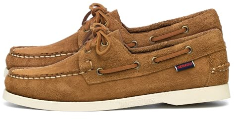 Sebago Docksides® Segelschuhe Portland Flesh Out Woman 781111W-907, Velourleder, Braun-Cognac Braun