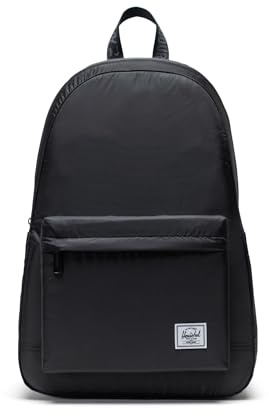 Herschel Rome Packable Unissex Rucksack 11460, Schwarz und silberfarben, Einheitsgröße