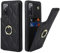 SailorTech Samsung Galaxy S20 FE Custodia con Portacarte, Galaxy S20 FE Telefono Custodia Anello Stand con Kickstand Carta di Credito Custodia Carino e alla moda per Samsung S20 FE-Nero