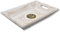 Diko.style® - Dekotablett Rechteckig Hholzschale Klein -24x15,5x4,5 cm- Holztablett dekoschale länglichc - orientalische deko Boho- Holzbrett Deko - Dekotablett Holz - Weißes Yin Yang