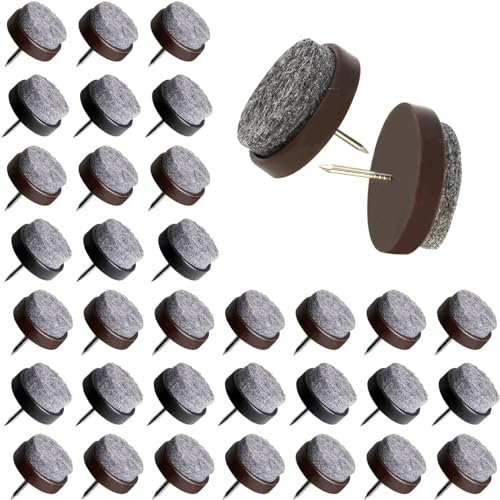 60 Piezas Tacos para sillas, Clavo de Almohadilla de Mueble, Clavo de Almohadilla de Mueble, Clavo de Almohadilla de Fieltro para Muebles de Madera Patas de Silla, para Proteger los Muebles de Suelo