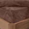 Brentfords Fitted Bed Sheets Double Teddy Fleece, Fluffy Bedding Double Bed Sheets Fitted Easy Care Ultra Soft Fade Resistant Double Thermal Bedding, Chocolate Brown