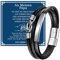 YANSYUN Lederarmband Geschenke für Männer Sohn Armband Papa Armband Herren Lederarmband Mit Gravur Geburtstagsgeschenk Motivationsgeschenk Weihnachtengeschenk