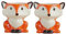 Unomor 2St saftige Topfpflanze Cartoon Small Flower Plant Pot Garden Decor with Drain Holes bürodeko büro Dekoration töpfeset einfach Bonsaischale Pflanzenständer Fuchs Halterung Keramik