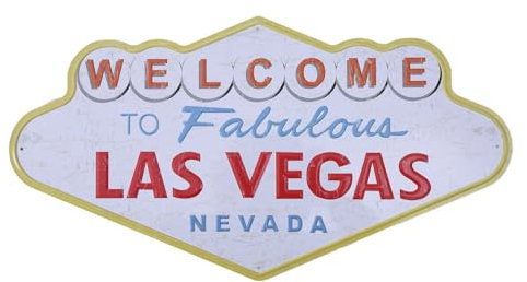 Las Vegas blechschild - metallschild - metall poster - retro schilder - blech - wanddekoration - vintage schild - metal sign - dekoschild - mancave - männerhöhle
