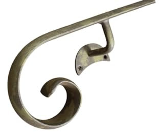 Corrimano in Ferro Battuto Modello Napoli | Lunghezze da 50 a 400 cm | per uso interno ed esterno | fai da te (Bronzo Anticato, 280 cm)