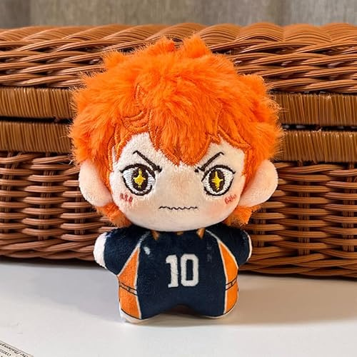 Anjinguang Haikyuu Hinata Shoyo/Tobio Kageyama Plüsch Anime Stofffigur Niedliche Cartoon-Figur Wurfkissen Tasche Anhänger Home Sofa Dekoration 12 cm
