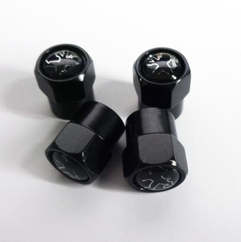 4 Stück Ventilkappen für Peugeot GTI 207 206 307 107 RCZ,Ventilkappen mit Dichtung für Stabilen Reifendruck, Autoventil Kappe,Reifen Ventil Schmücken Zubehör