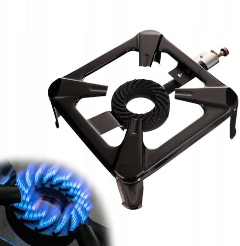 Ein Gas-Hockerkocher 8,8kW Gusseisenbrenner Campingkocher 40x40cm