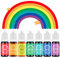 Waysroma Colorant Alimentaire 7x12ml, Hautement Concentré & Sans Sucre Colorant Alimentaire Liquide pour Pâtisserie, Gâteaux, Macarons,Fondants, Pâques Biscuits, Beignets (Arc-en-ciel)