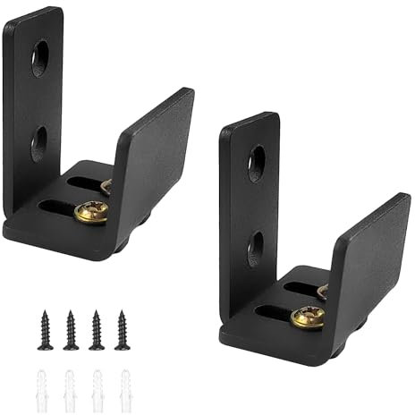 2 Piezas Guia Puerta Corredera Suelo, Duradero y Fácil de Instalar, Guias Correderas para Puertas, Sistema de Montaje en Pared, para Granero, Cobertizo