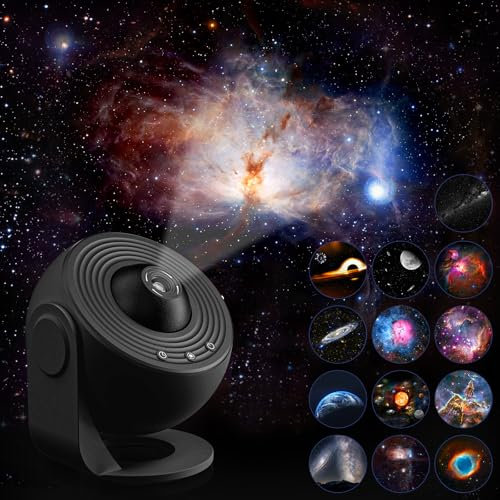 Febotak Sternenhimmel Projektor, Planetarium Projektor Lampe Sternenhimmel für Schlafzimmer Kinder Erwachsene mit 13 Planeten Discs, Nebel/Mond/Himmels Galaxie Projektor, Starry Nachtlicht Projektor