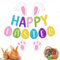DazzJoy Happy Easter Girlande, Hasen Ostergirlande Deko, Girlande Ostern Deko, Oster Deko Banner, Frohe Ostern Hängende Deko, Oster Girlanden für Frühlingdeko, Easter Decoration, Osterdeko Outdoor