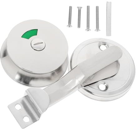 FELTECHELECTR Stainless Steel Bathroom Indicator Lock Privacy Door Lock Toilet Cubicle Polished Chrome Vacant Engaged