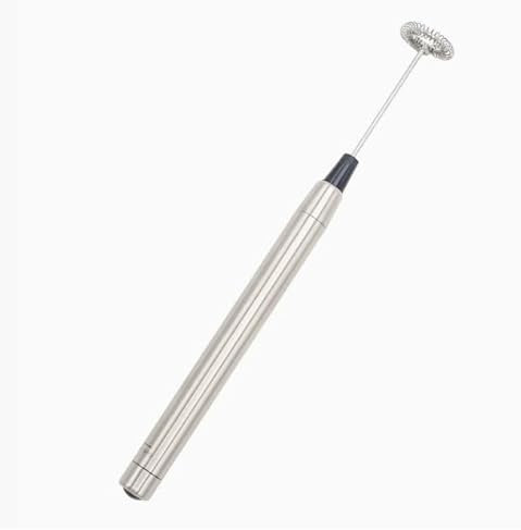 Batidor Espumador Eléctrico de Mano para Leche, Café y Té, Funciona con Dos Pilas AAA, batidor electrico te matcha-batidora pequeña Blanco, Conveniente simple y práctico de Artículos de cocina