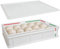 LUNEDA Bac avec couvercle 60 x 40 x 10 cm pour pâte à levure professionnelle – Conteneur fabriqué en Italie empilable pour pain, pizza, panetti, restaurant, pizzeria, four