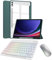 Custodia con tastiera per Samsung Galaxy Tab S8 / S7 11 pollici, attivazione/sospensione automatica, angoli di visualizzazione multipli, mouse e tastiera Bluetooth.