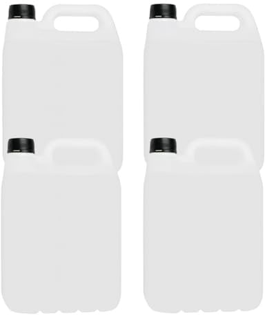 Kontai® HDPE Kanister 5L 4er Set Leerkanister Schraubverschluss