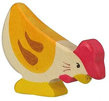 Holztiger Huhn, pickend, 80016
