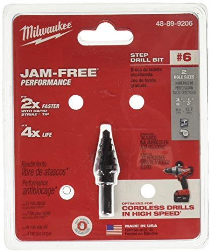 Milwaukee 48-89-9206 Step Bit #6 3/8 & 1/2
