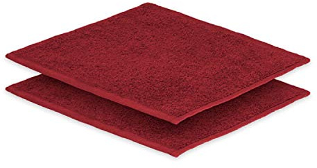 EXKLUSIV HEIMTEXTIL 2X Seiftuch 30 x30 cm Bordeaux 500 g