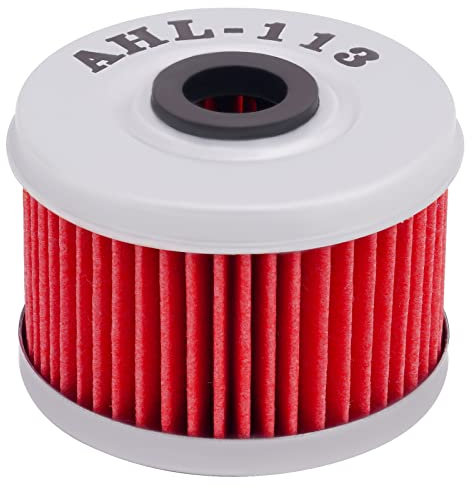 AHL 113 Ölfilter Kompatibel mit Honda XL125V XL125 V VARADERO 125 2001 2002 2003 2004 2005 2006 2007 2008 2009 2010 / XL125V VARADERO DE LUXE 2011