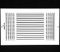 HVAC Premium 40,6 x 20,3 cm 3-Wege-Luftzufuhrgitter – Entlüftungsabdeckung und Diffusor – flache geprägte Oberfläche – Weiß [Außenmaße (B x H): 45 x 24 cm