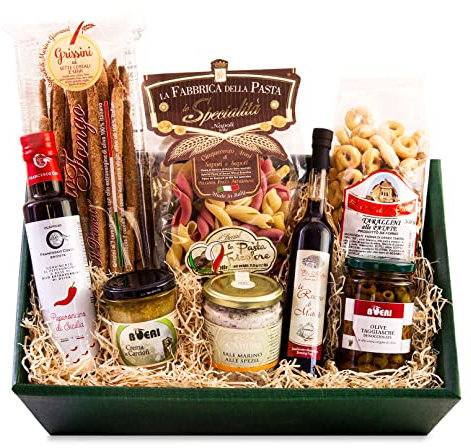 VEGETARISCHE Feinkost Geschenkkorb GUSTOSO mit ausgesuchten italienischen Delikatessen Spezialitäten ohne Alkohol
