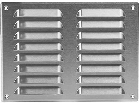 260x190mm / 10x7 inch Stainless Steel Metal Air Vent Grille Cover with Insect Mesh - Ventilation Cover