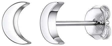 PROSILVER Orecchini Donna Argento 925 Mezza Luna