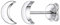 PROSILVER Orecchini Donna Argento 925 Mezza Luna