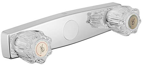 Dura Faucet Economical Shower Faucet with Classic Clear Acrylic Knobs (Chrome Polished)