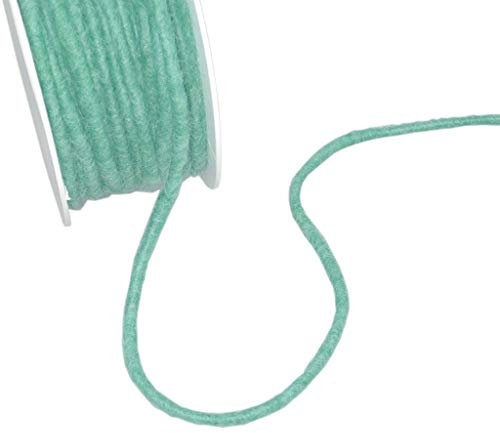 Wollkordel Sisalkern Dekokordel Bastelkordel Geschenkkordel Mintgrün Salbeigrün ca. 5 mm Breite - 25 m Länge 1106-5-25-47