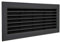 La Ventilazione P31R13N Griglia di Ventilazione rettangolare in Plastica nero da incasso con rete antinsetti. Dimensioni 315x136 mm