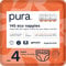 Pura Öko-Windeln Größe 4 (Maxi 7-18 kg), 145 Windeln (5 x 29 pro Packung), Monatsbox, mit EU Ecolabel Zertifiziert, für Empfindliche Haut, aus Bio-Baumwolle, Geruchsfrei, 12 Stunden Auslaufschutz