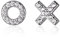 WLLDDDIU Ohrstecker,Ohrstecker Silber 925 Asymmetrisch Xo Buchstabenohrringe Feiner Knorpel Ohrstecker Damen Weihnachten Damen Mädchen Paare