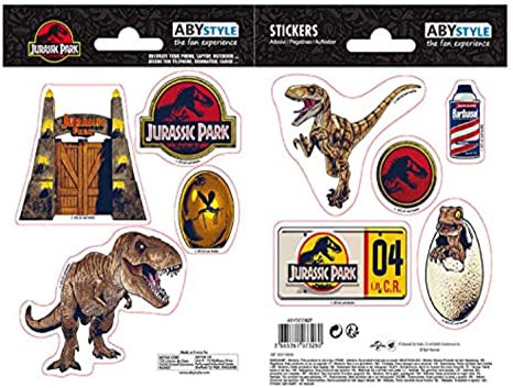 ABYstyle Jurassic Park - Dinosaures - Set de 2 planches de Stickers