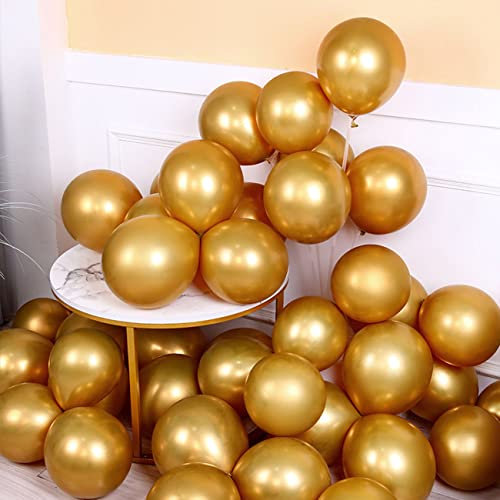 5 Zoll Kleine Gold Metallic Luftballons,Mini Chrom Gold Helium Ballons für Partys Deko-100 Stück
