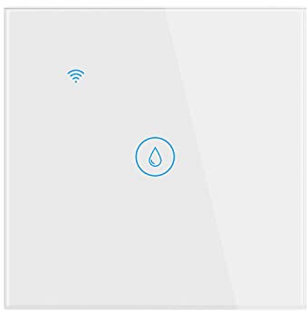 Lancoon Water Heater Switch Wireless APP Voice Sensitive Touch Screen Control Fire Prevention & Glass Panel Damp Proof Material Suitable for Home Hotel(20A 4000W White)