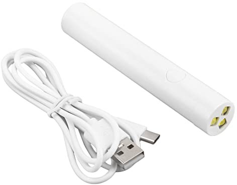 Nail Dryer Pen Light, Type C LED Nail Lamp Pen Portable UV Single Finger Small for Home