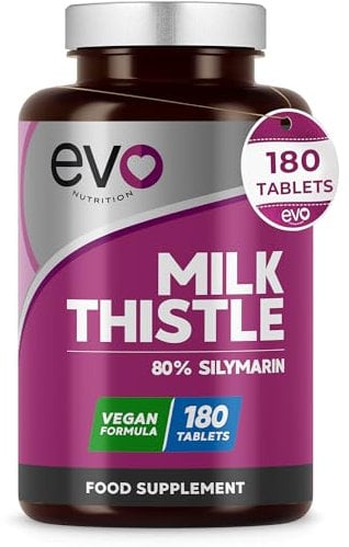 Milk Thistle Tablets | 80% Silymarin | 180 Tablets | Vegan Supplement | Milk Thistle Capsules Alternative | Made in The UK