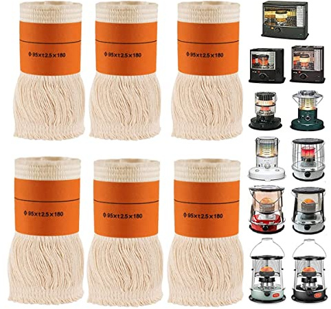 Universal Round Cotton Kerosene Heater Wick, ø95xT2.5xL180MM, TS-77, 2310, Easy to Replace (6PCs)